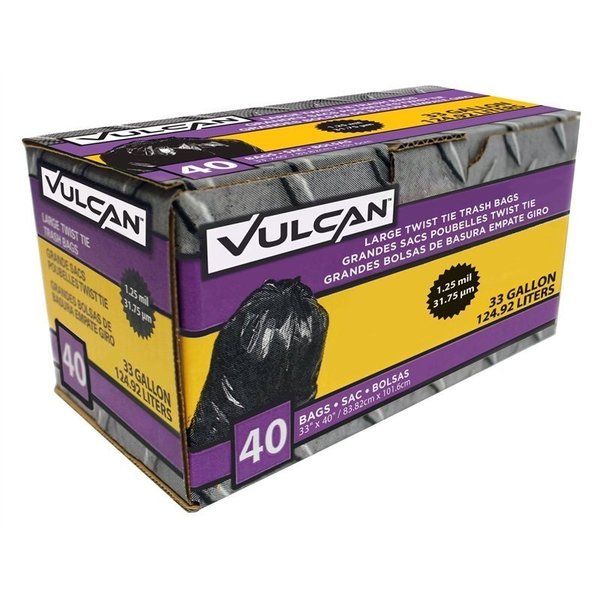 Vulcan Trshbg 40Ct Blk 33Gl 1.25Ml FG-03812-11